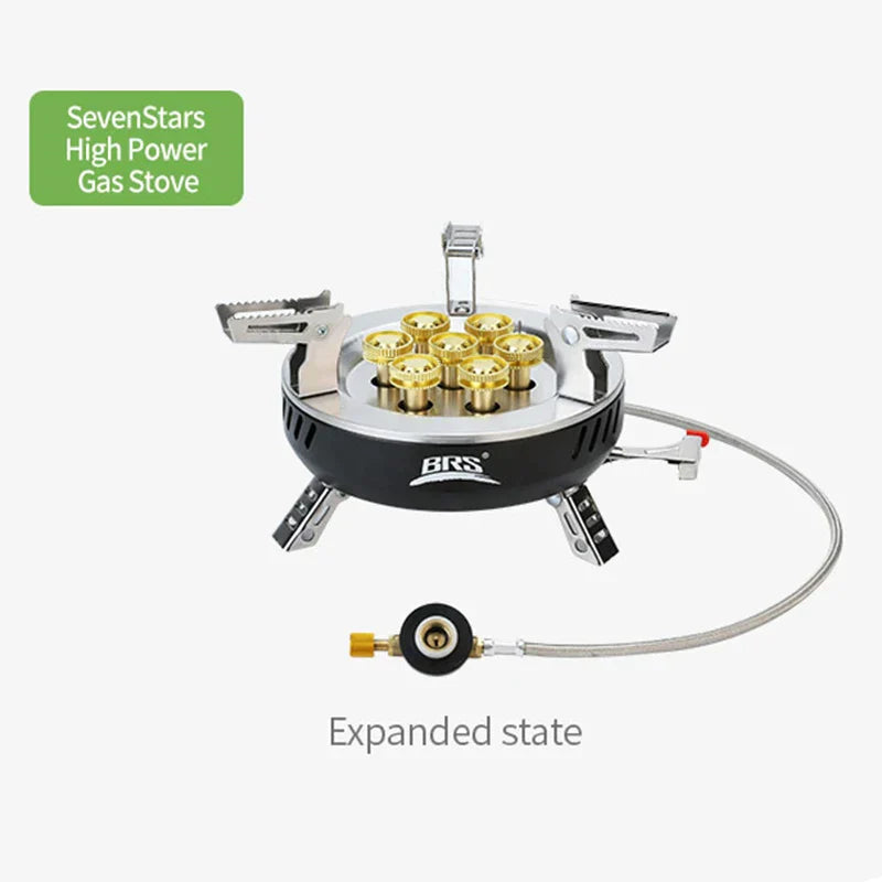 7-Core Camping Gas Stove Multi-Fuel Burner Black Camp Cooking - Tophatter Daily Deals