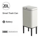 Smart Sensor Trash Can 20L Stainless Steel Waste Bin 20L Grey-Battery - Tophatter Daily Deals