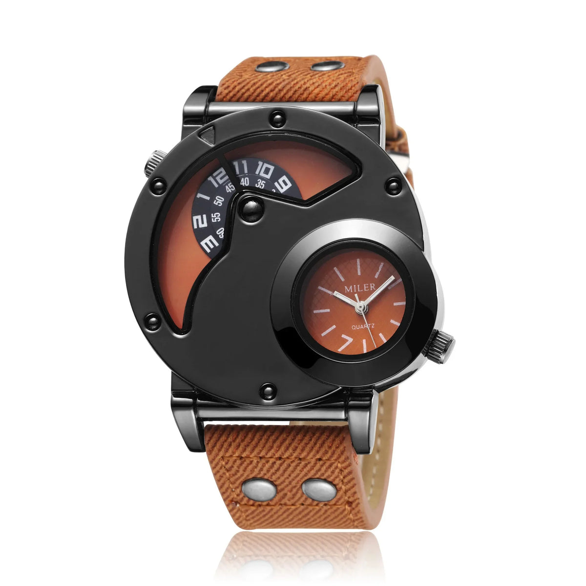 Quartz Sport Watch With Fabric Strap Irregular Alloy Case - Tophatter Daily Deals