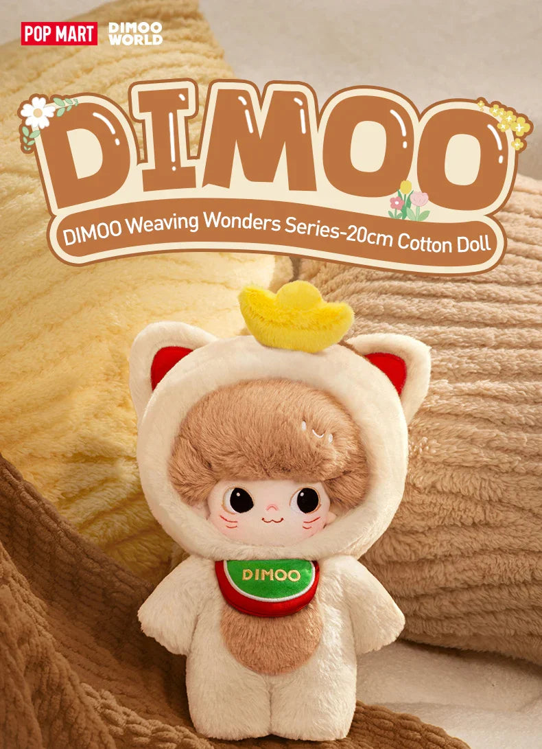 Genuine Pop Mart Dimoo Weaving Wonders Series - 20cm Doll Animals - Tophatter Daily Deals