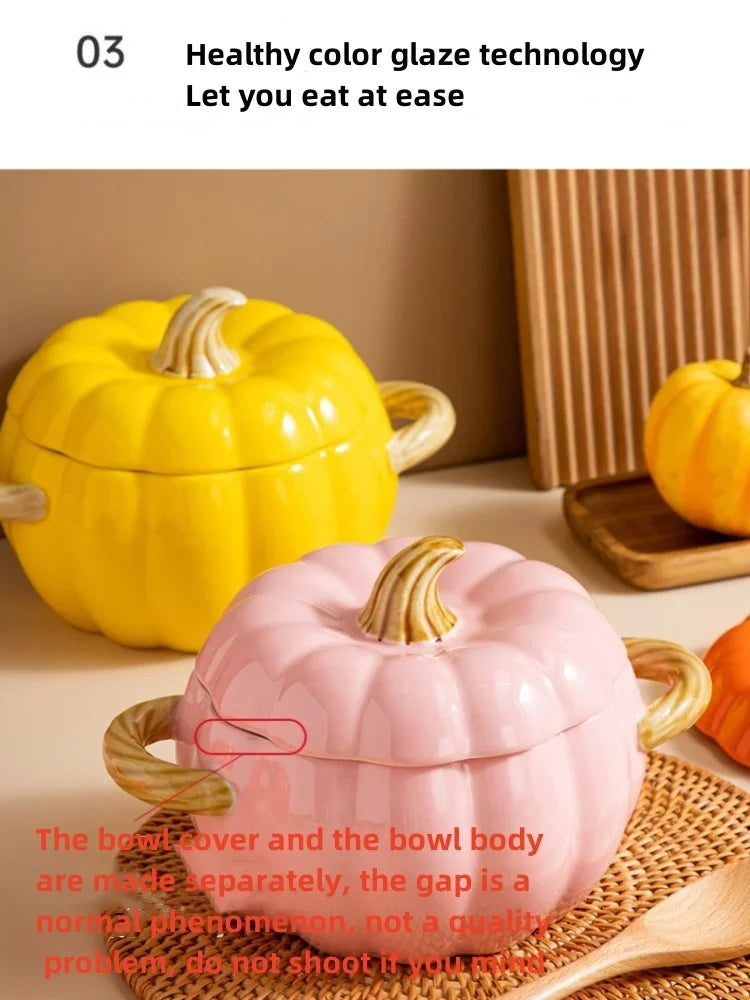 Ceramic Soup Pot Pumpkin Lid Porcelain Large Fall 2025 - Tophatter Daily Deals