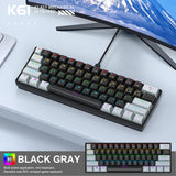 60 Percent Mechanical Mini Keyboard Wired RGB Portable Black Grey - Tophatter Daily Deals