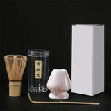 Matcha Bamboo Tea Set 3Pc Japanese Tea Tools Eco Friendly Pink white - Tophatter Daily Deals