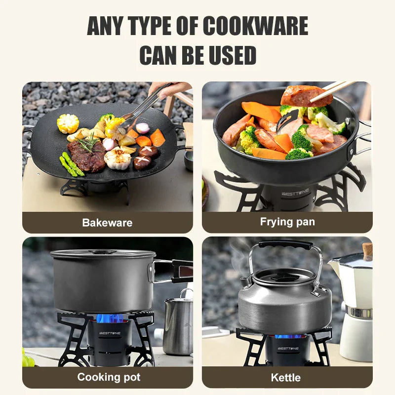 2600W Infrared Camping Stove Black Camp Cooking - Tophatter Daily Deals