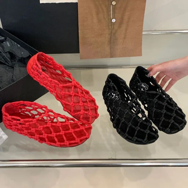 Breathable Women’s Ballet Flats - Mesh Weave, Summer - Tophatter Daily Deals