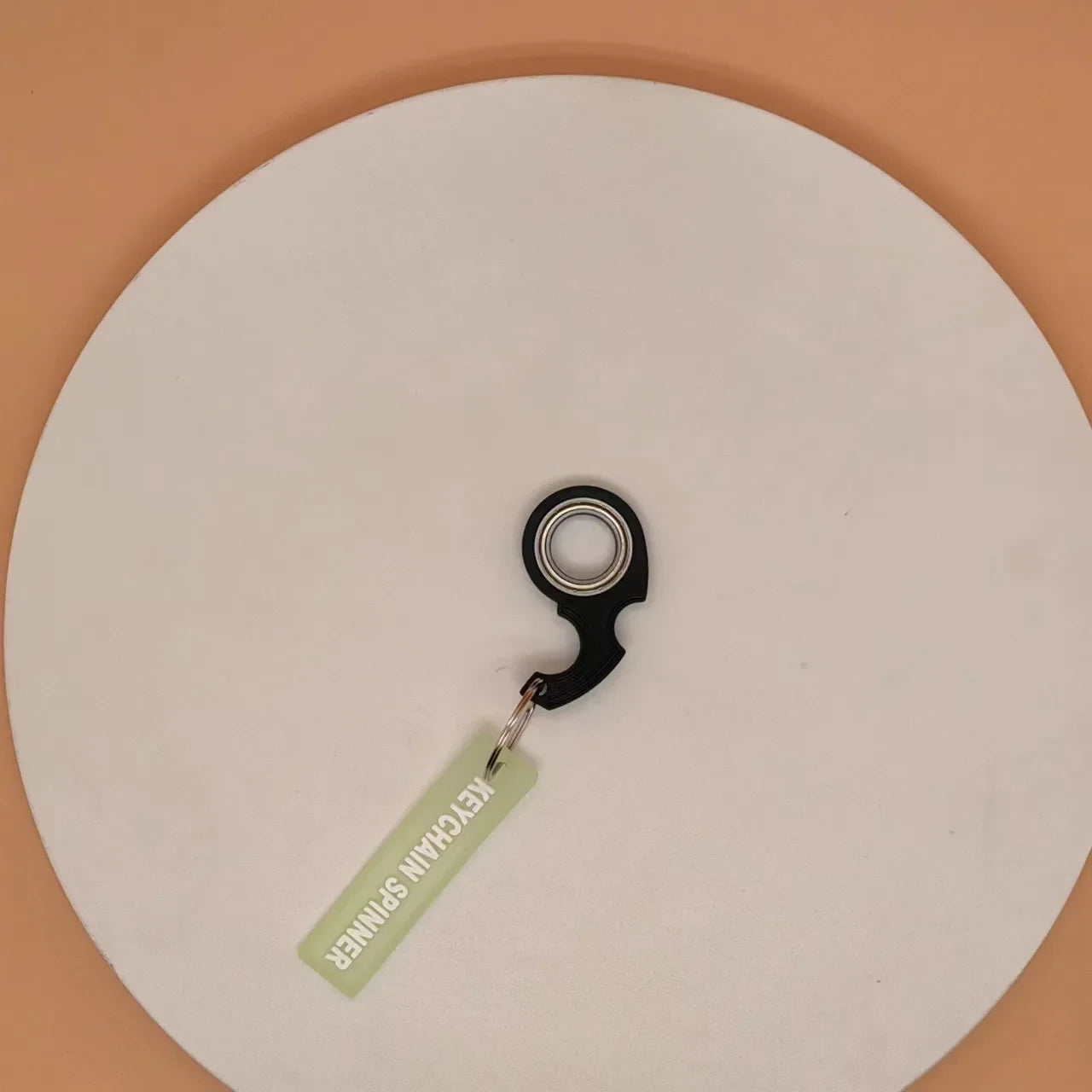 Metal Keychain Fidget Spinner Ring Stress Relief Toy - Tophatter Daily Deals