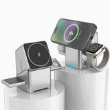 3-in-1 Foldable Magnetic Wireless Charging Station Wireless Charging Stations - Tophatter Daily Deals