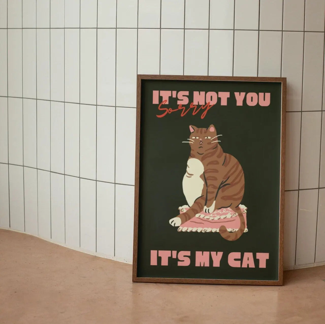Black Cat Wall Art Red Orange Canvas Print Waterproof 09 - Tophatter Daily Deals