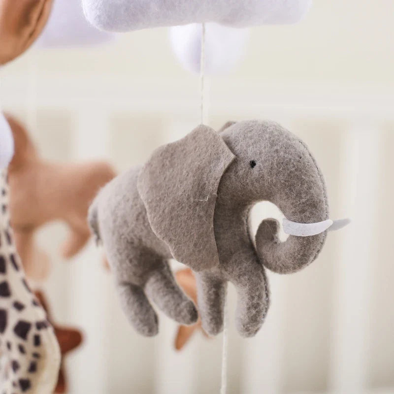 Wooden Felt Animal Crib Mobile With Soothing Calming Music - Tophatter Daily Deals