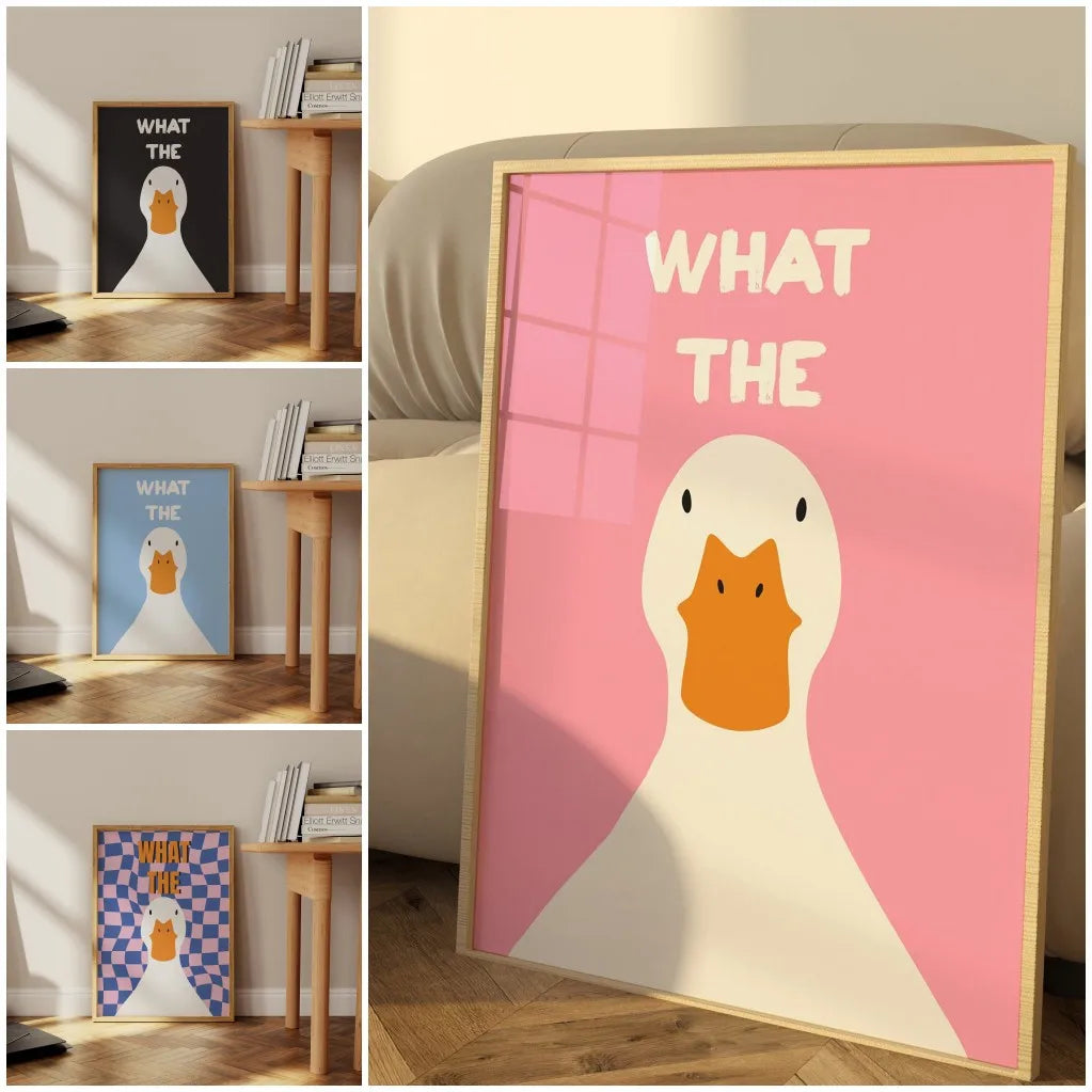 What The Duck Canvas Print Poster Waterproof Dorm Bedroom - Tophatter Daily Deals