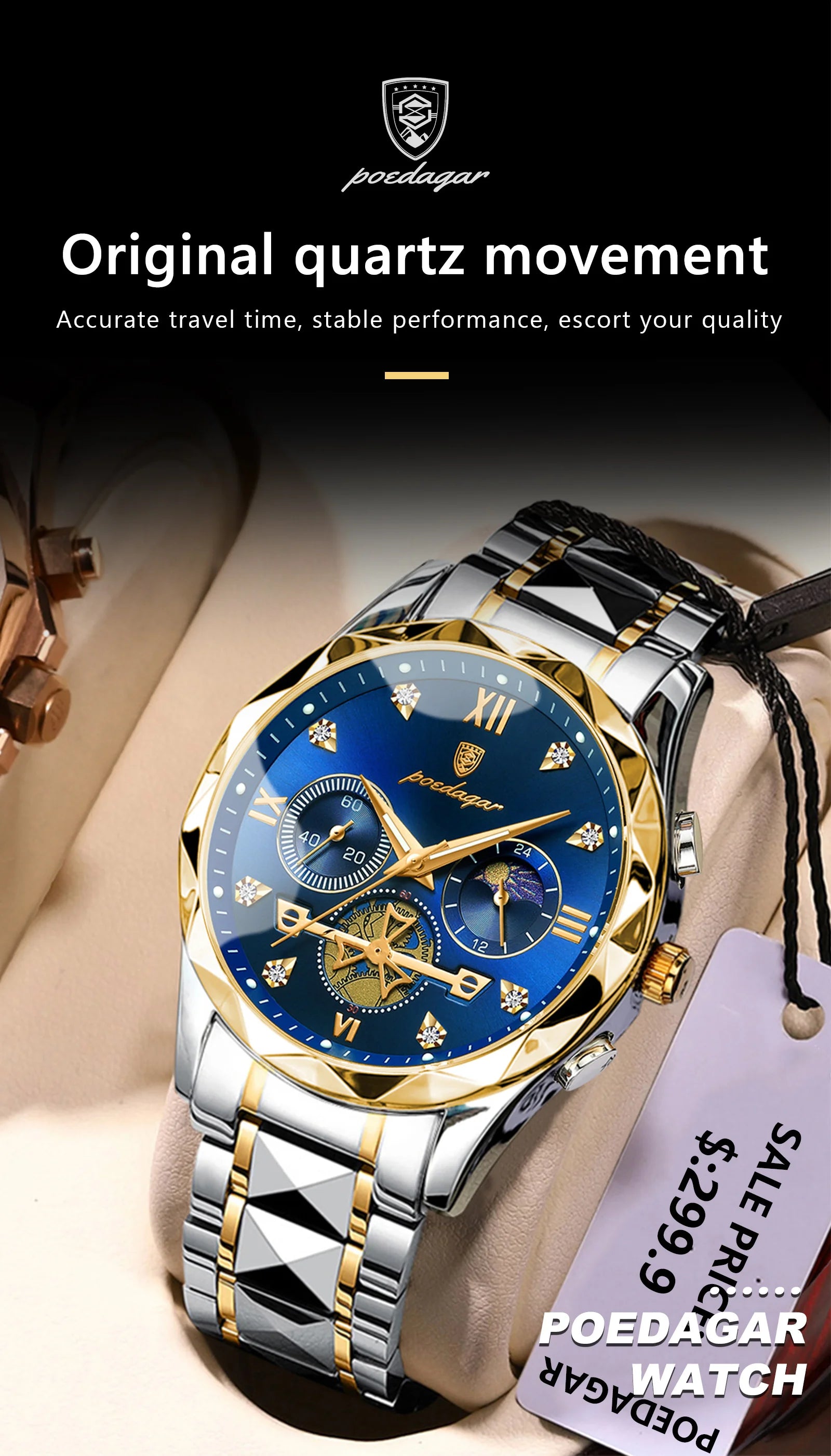 Viktor Po Edagar™ Luxury Men's Wristwatch Watches - Tophatter Daily Deals