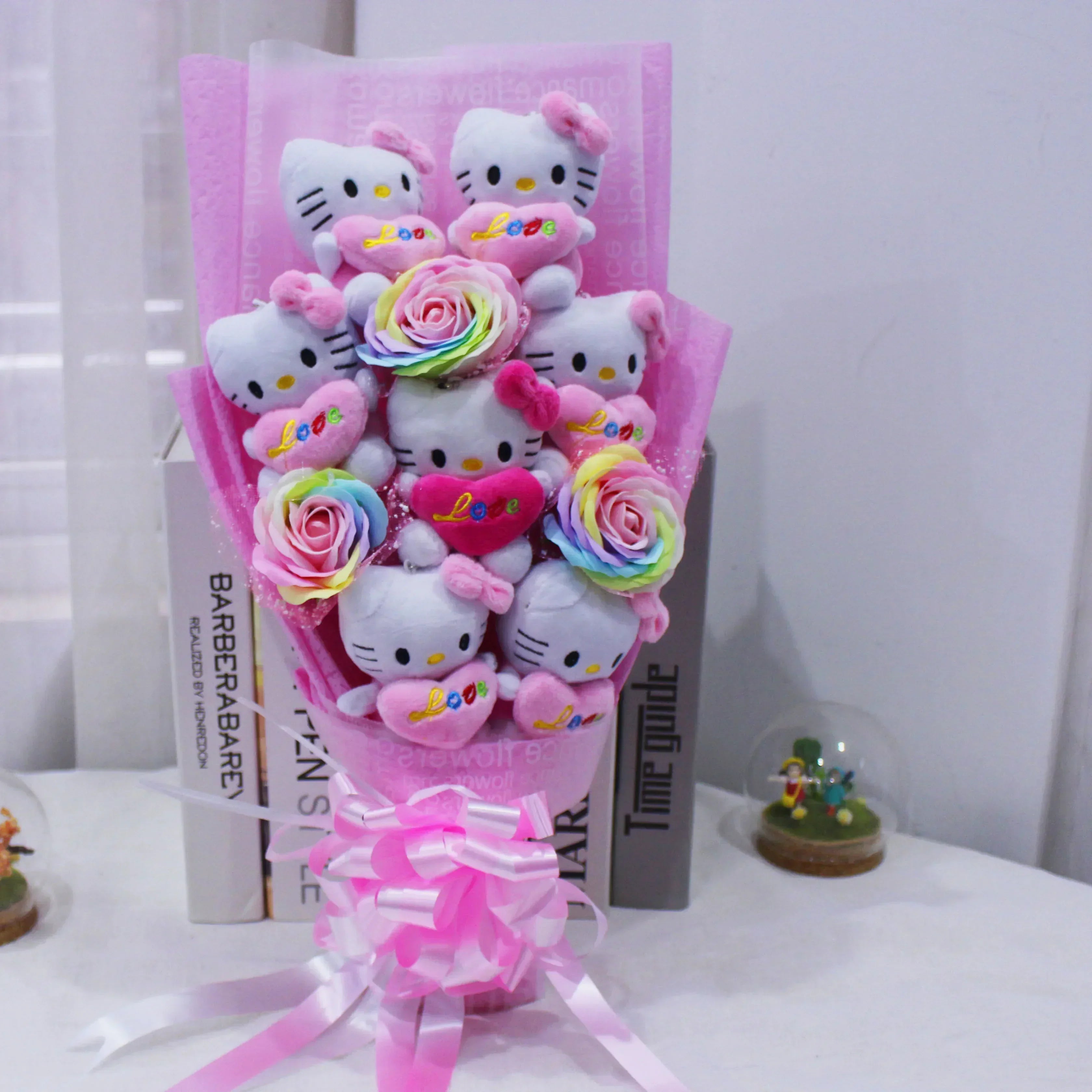 Sanrio Hello Kitty Plush Toy Bouquet Hello Kitty Rainbow (no box) Flowers - Tophatter Daily Deals