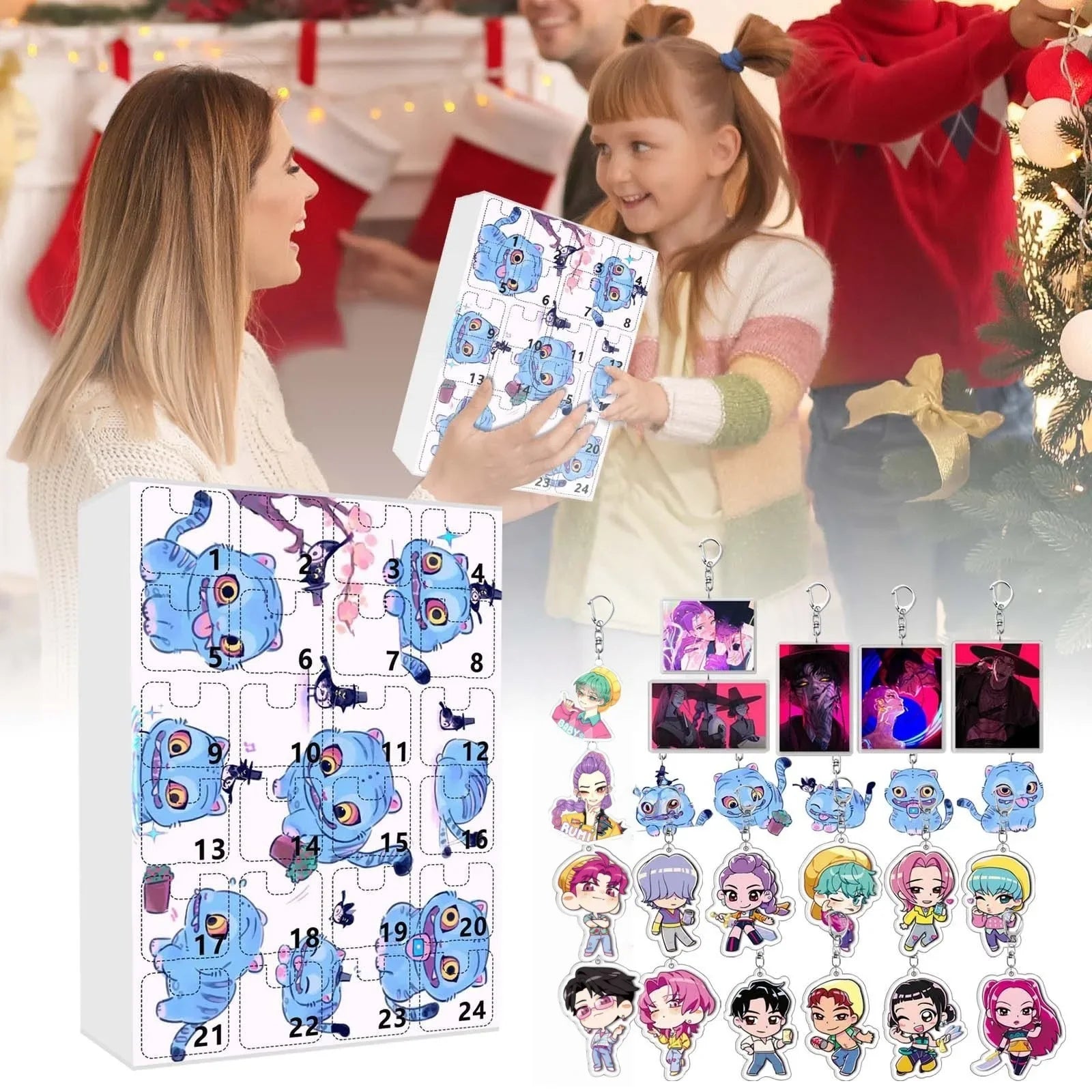Kpop Advent Calendar 24 Day Demon Hunters Keychain Gift 04 - Tophatter Daily Deals