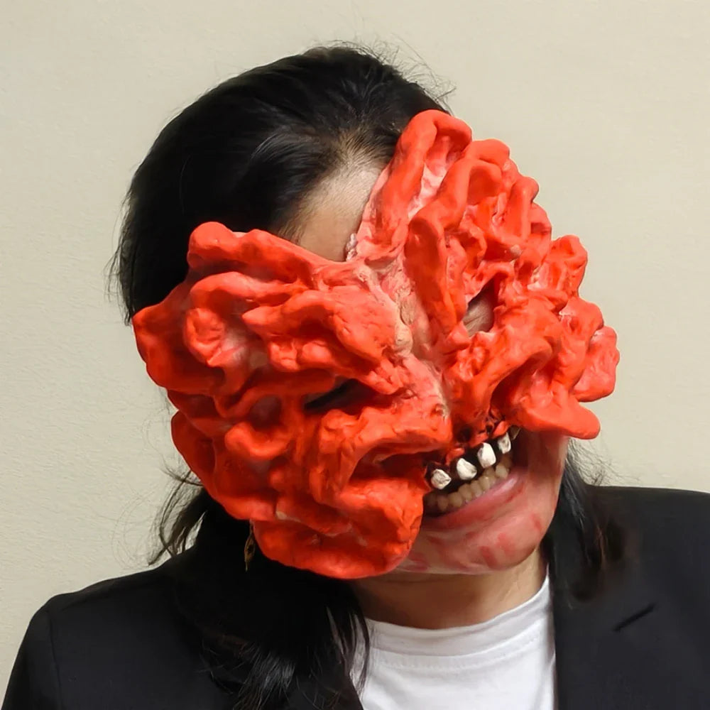 Zombie Mask Half Face Mushroom Cosplay Halloween 2025 Prop - Tophatter Daily Deals