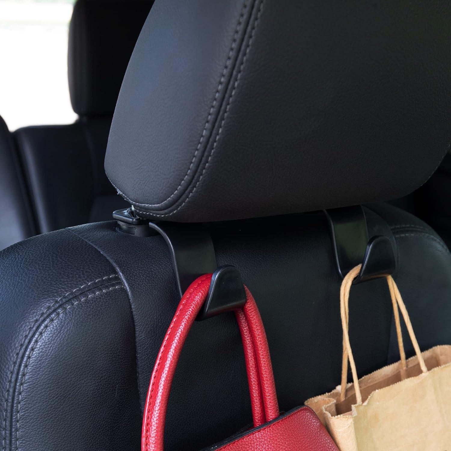 Hooks for Car Seats - 4x Car Auto Seat Back Hook Headrest Holder Hanger Organizer Bag Coat Handbag Apparel & Accessories - Tophatter Daily Deals