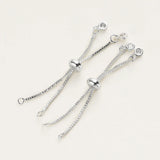 Adjustable Slider Chains For DIY Bracelet Making Accessories Silver - Tophatter Daily Deals