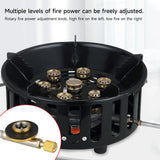 19800W Camping Stove 7-Core Fire Holes Black Camp Cooking - Tophatter Daily Deals