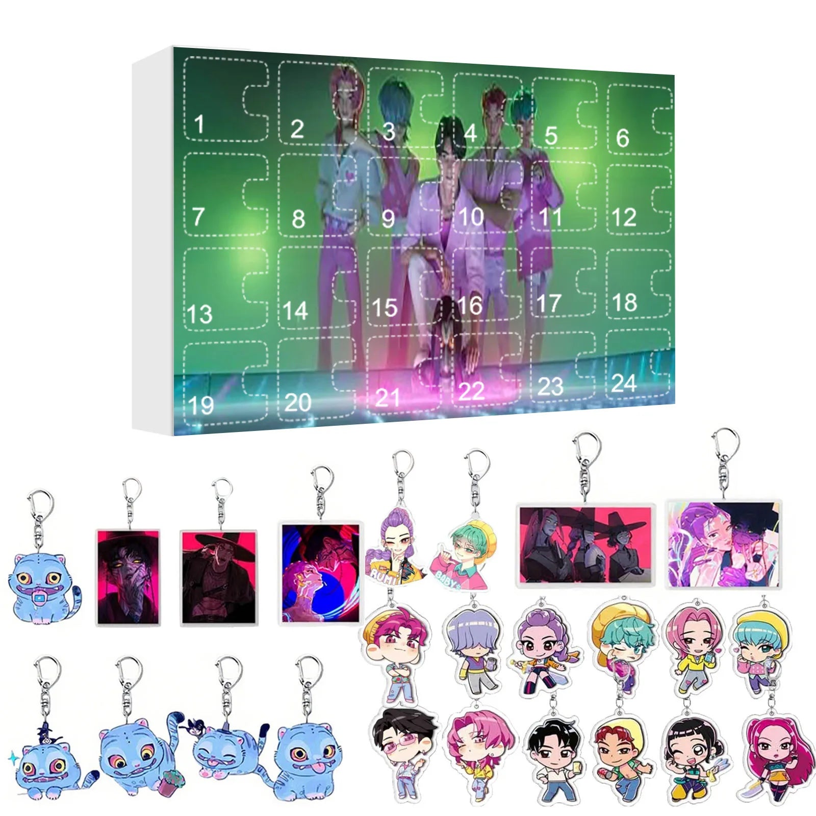 Kpop Advent Calendar 24 Day Demon Hunters Keychain Gift 28 - Tophatter Daily Deals