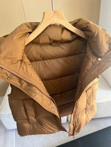 Insulating Women’s Hooded Puff Vest - Hip-Length, Down - Tophatter Daily Deals