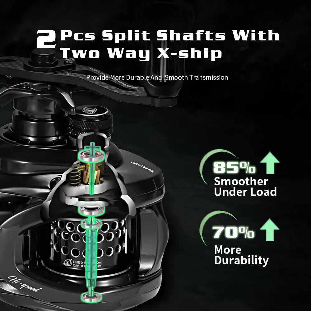 Baitcasting Reel Carbon Body with Clicker Black Outdoor > Fishing - Tophatter Daily Deals
