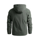 Waterproof Men Jacket- Hooded Windbreaker Polyester Camping - Tophatter Daily Deals
