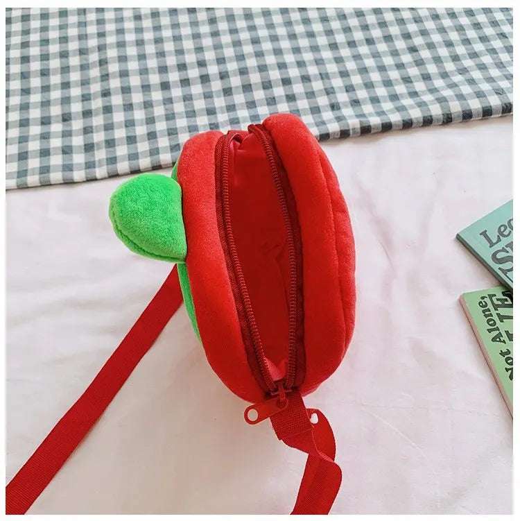 Red Strawberry Crossbody Bag Gold Chain Fruit - Tophatter Daily Deals