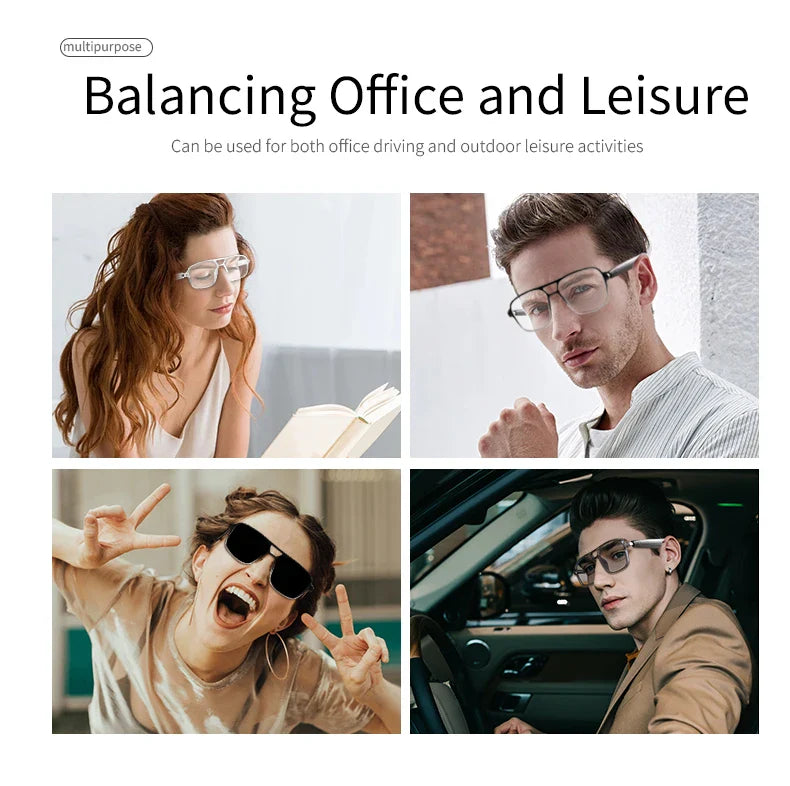 Smart Bluetooth Photochromic Sunglasses With Audio Mic - Tophatter Daily Deals