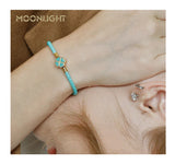Four Leaf Clover Braided Leather Lucky Bracelet Gift - Tophatter Daily Deals