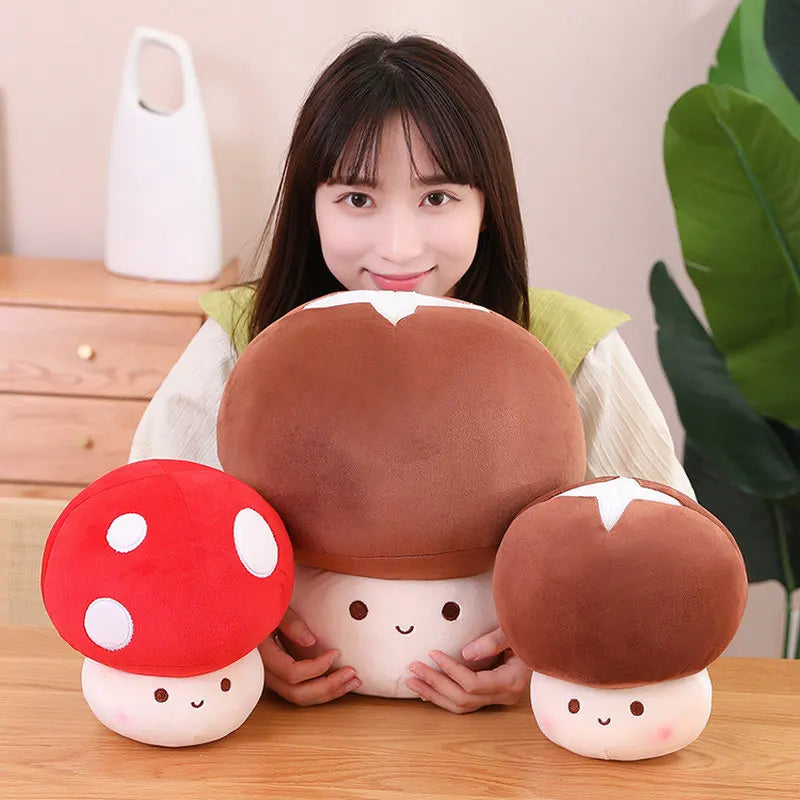 Mushroom Plush Toy Shiitake Mushroom Super Mario Level Up Food - Tophatter Daily Deals