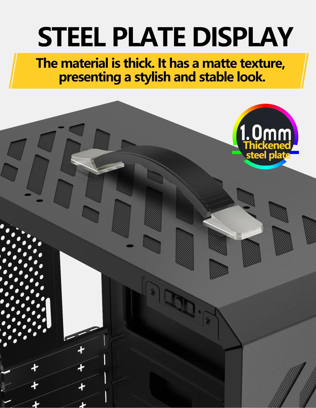 Mini ITX Case Glass Side 240mm Watercooling Portable - Tophatter Daily Deals