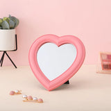 Pink Love Heart-Shaped Cosmetic Mirror Makeup Wall Hanging Mirror Mythical - Tophatter Daily Deals