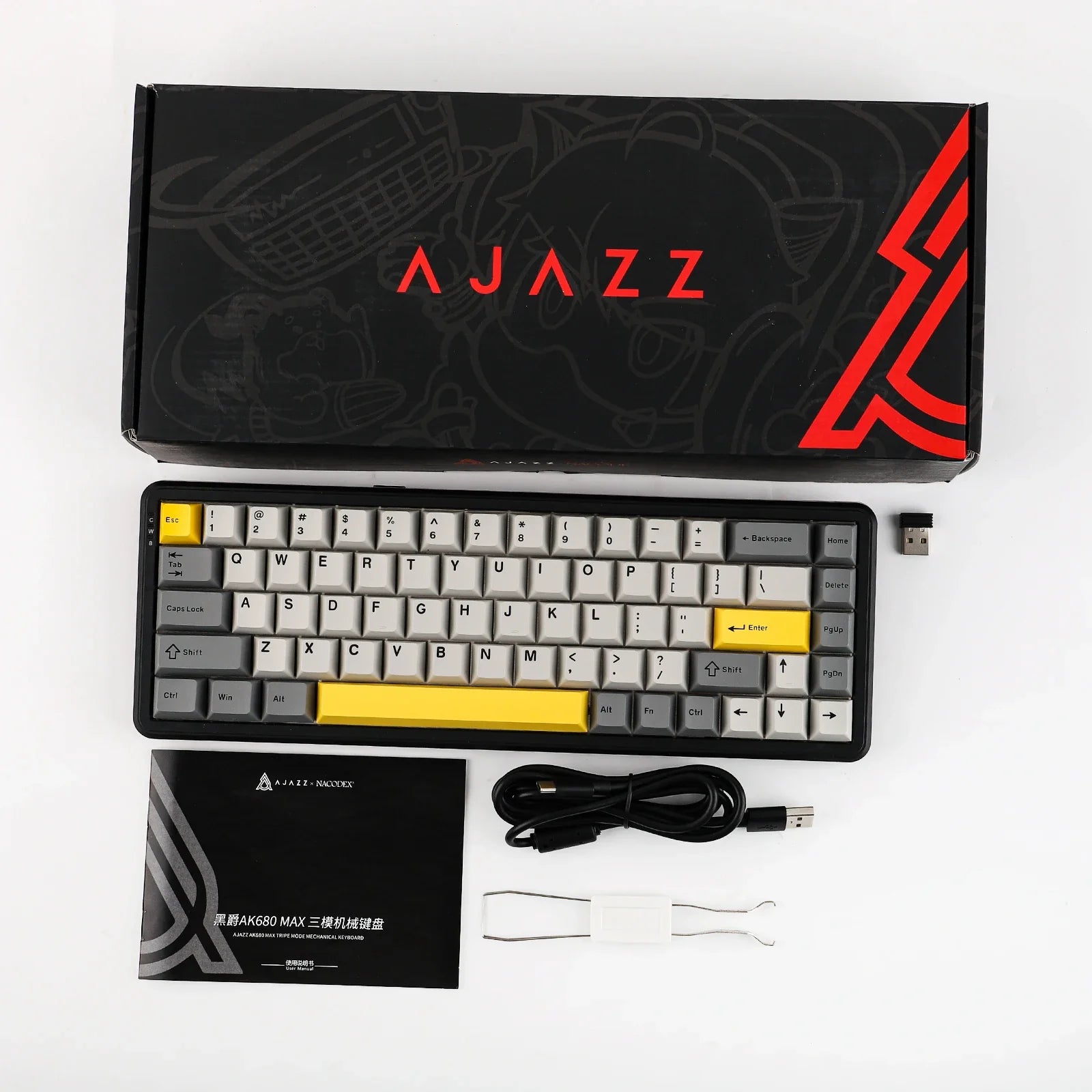 Mechanical Keyboard 68Key Wireless Bluetooth RGB Hall Effect - Tophatter Daily Deals