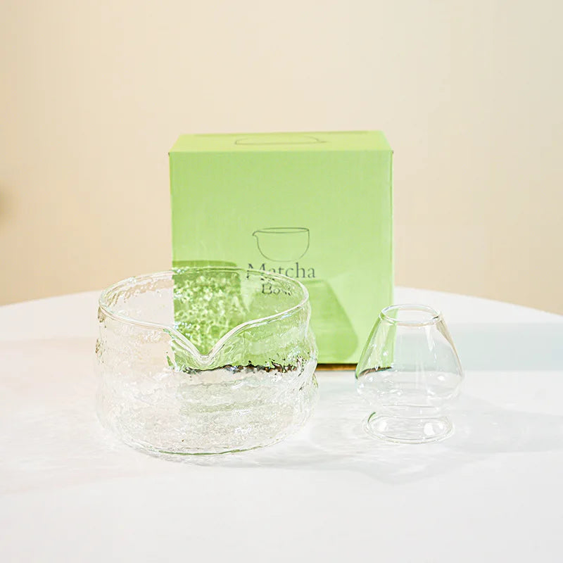 Matcha Mixing Glass Bowl Heat Resistant Tea Whisk Bowl 2pc-WH-03 - Tophatter Daily Deals