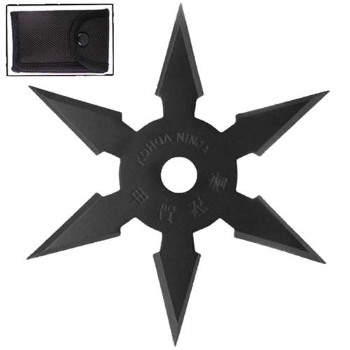 Secret Khoga Ninja Six Points Throwing Star Black - TOPHATTER'S ARMORY DEALS Collectible Weapons - Tophatter Daily Deals