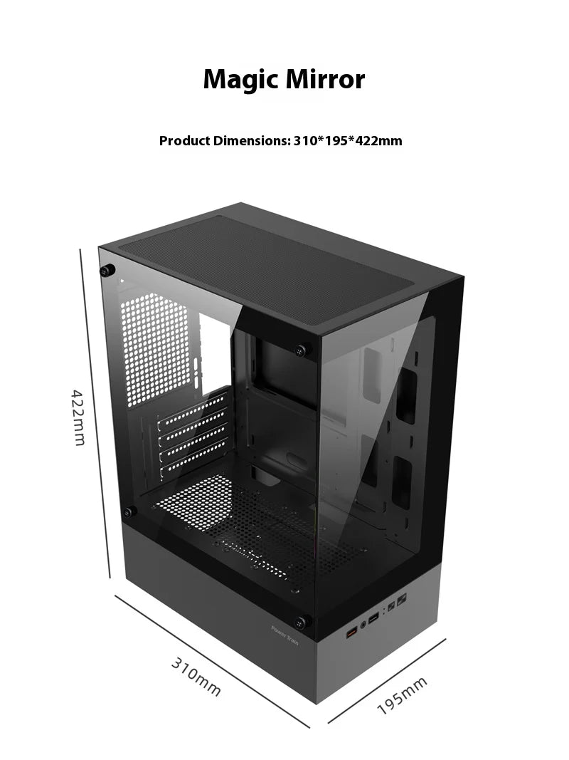 Mini ITX PC Case 240mm Water Cooling MicroATX Chassis - Tophatter Daily Deals