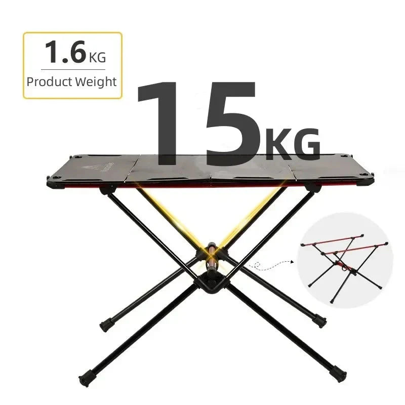 Transparent Tactical Camping Table Black Camp Furniture - Tophatter Daily Deals