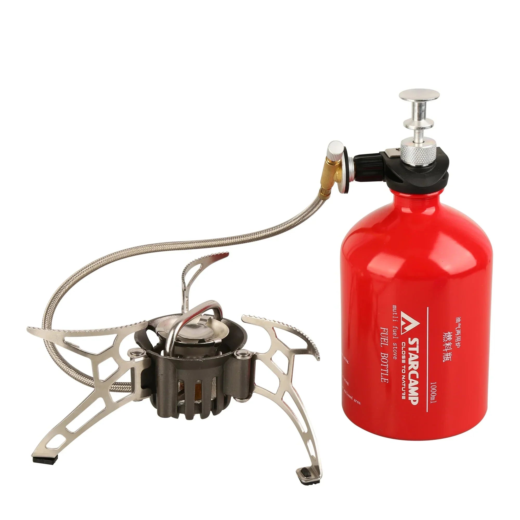 1000ml Outdoor Camping Multi-Fuel Stove Silver Camp Cooking - Tophatter Daily Deals