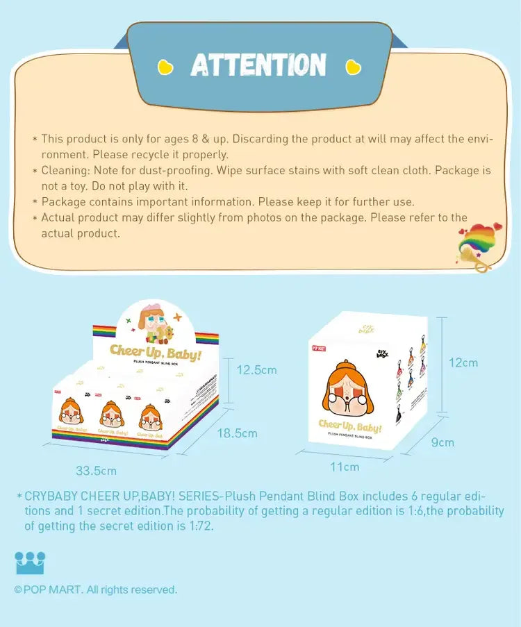 Genuine Pop Mart Crybaby Cheer Up, Baby! Series - Plush Pendant Blind Box Anime - Tophatter Daily Deals