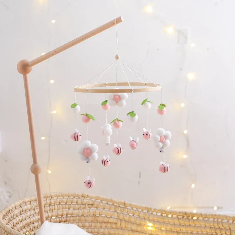 Baby Crib Mobile Wooden Musical Newborn Sensory Toys - Tophatter Daily Deals