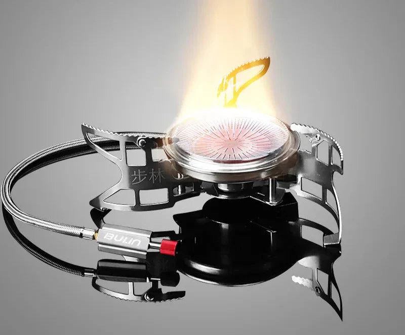 3800W Windproof Camping Gas Stove Silver Camp Cooking - Tophatter Daily Deals
