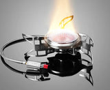3800W Windproof Camping Gas Stove Silver Camp Cooking - Tophatter Daily Deals