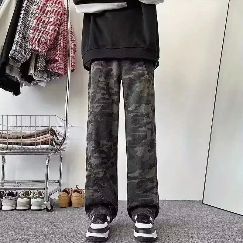 Oversized Men’s Cargo Jeans - Baggy Straight Denim Wear - Tophatter Daily Deals