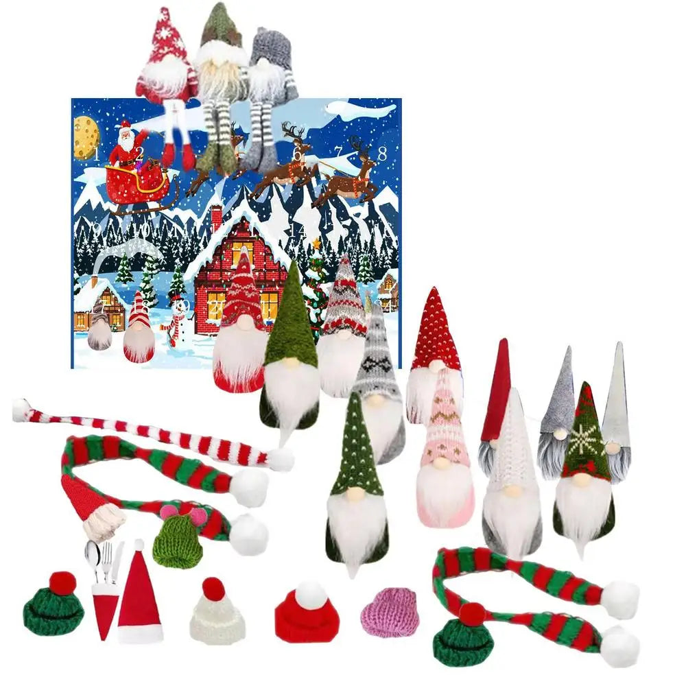Christmas Gnome Advent Calendar 24 Plush Countdown 2025 - Tophatter Daily Deals