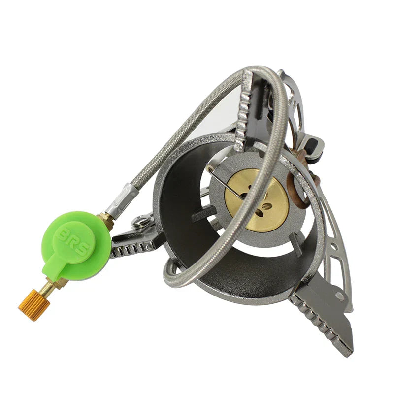 Windproof Camping Gas Stove with Piezo Ignition Grey Camp Cooking - Tophatter Daily Deals