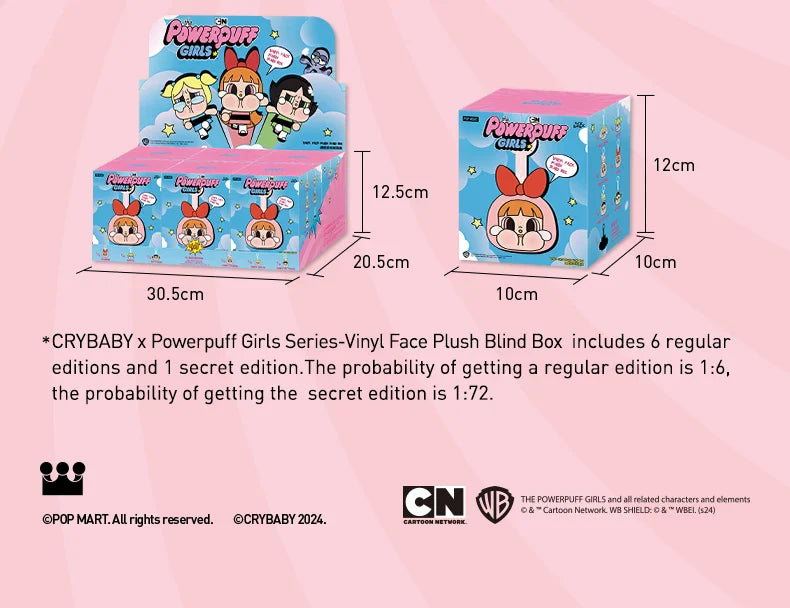 Genuine Pop Mart × Powerpuff Girls Series - Vinyl Face Plush Blind Box Flowers - Tophatter Daily Deals