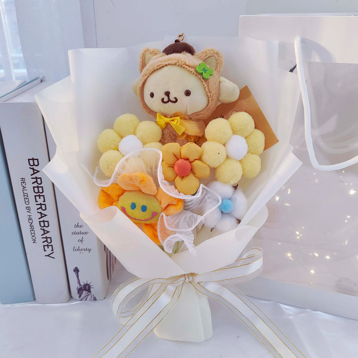 Sanrio Pompompurin Plush Flower Bouquet Flowers - Tophatter Daily Deals