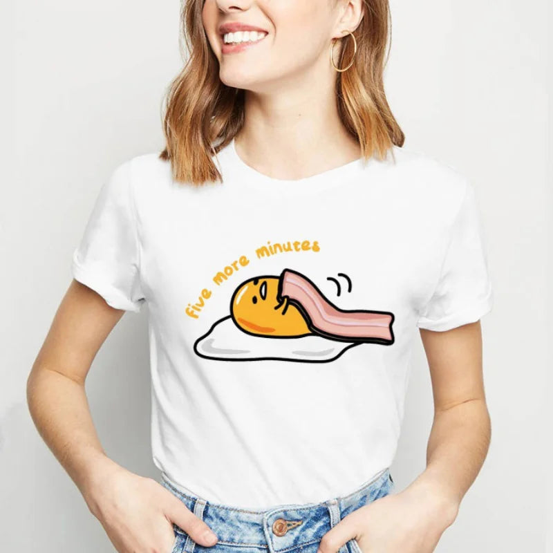 Sanrio Gudetama Lazy Egg T-shirt Japanese Fried Egg Food - Tophatter Daily Deals
