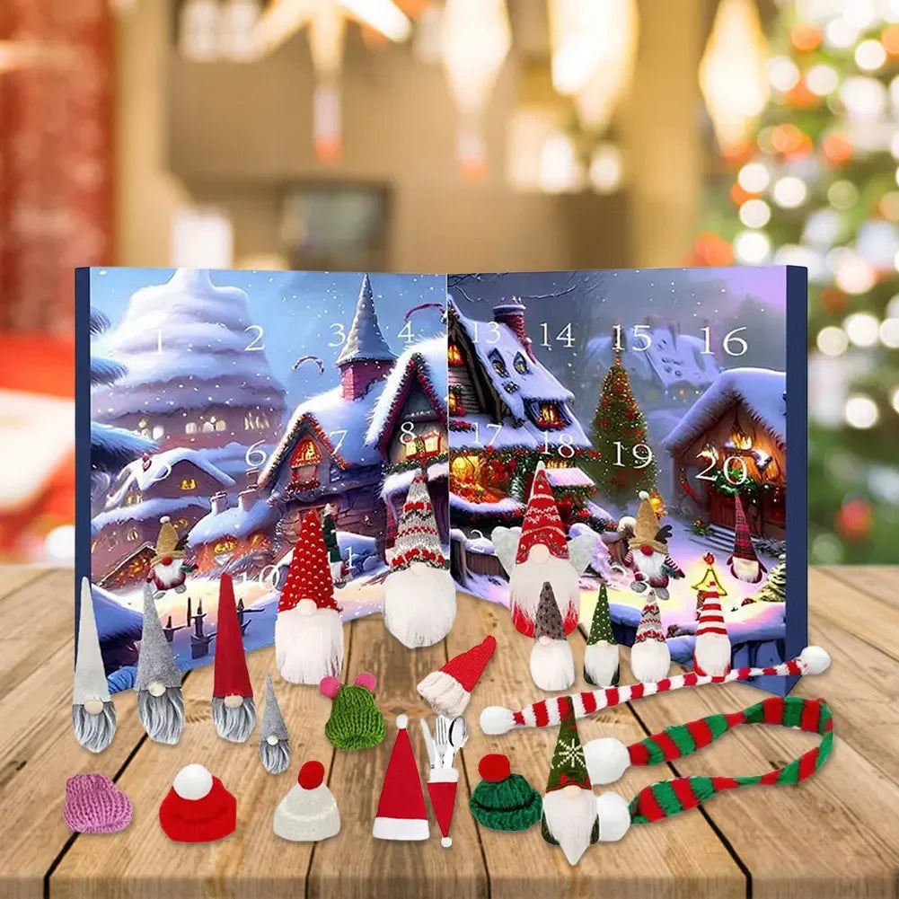 Gnome Advent Calendar Plush Set Christmas Decor 2025 - Tophatter Daily Deals