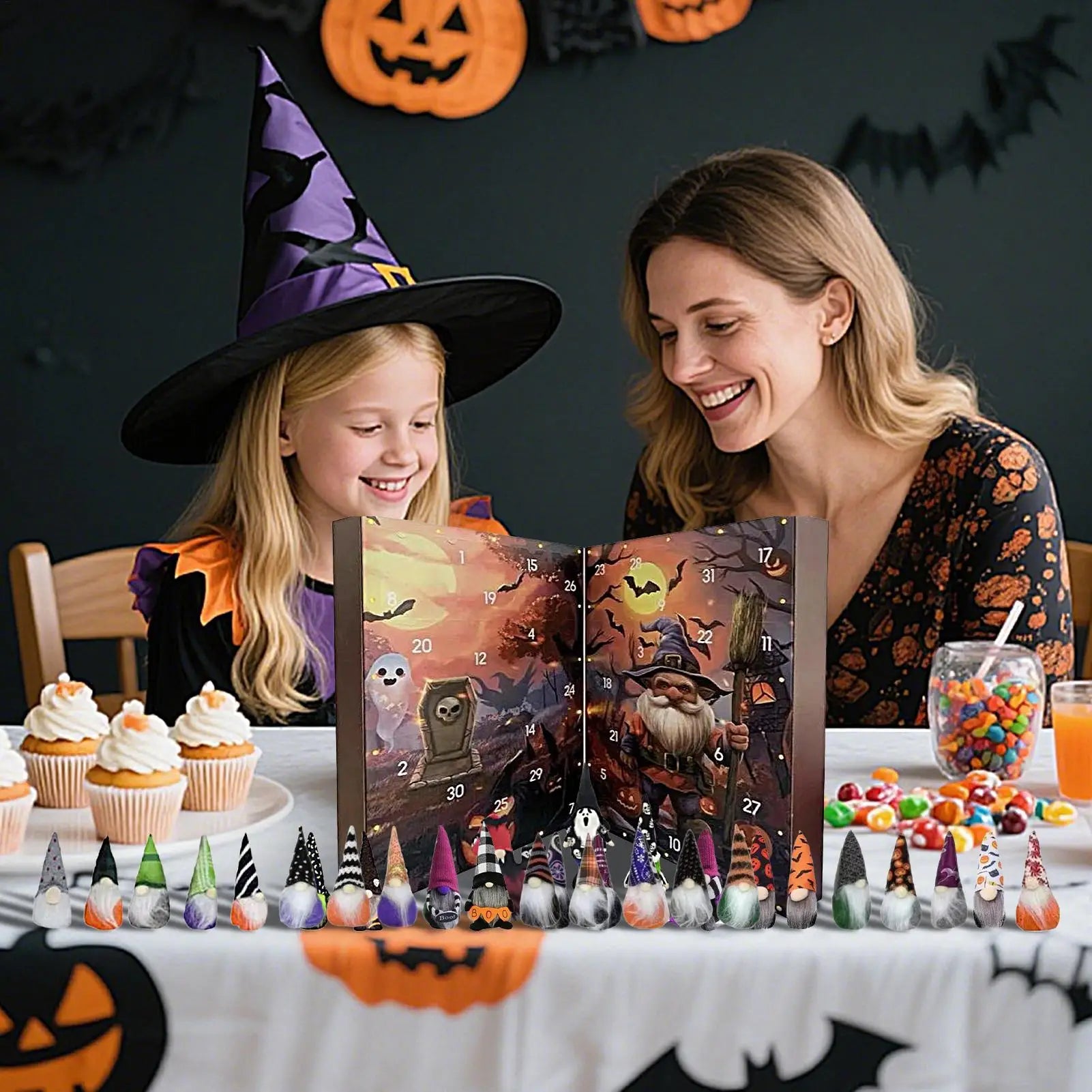 Gnome Countdown Calendar 24 Day Halloween Decor 2025 - Tophatter Daily Deals