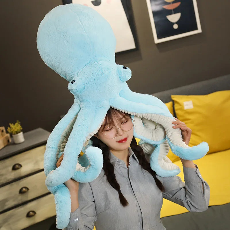 Plush Octopus Toy Lifelike Stuffed Sea Creature Pillow - Tophatter Daily Deals